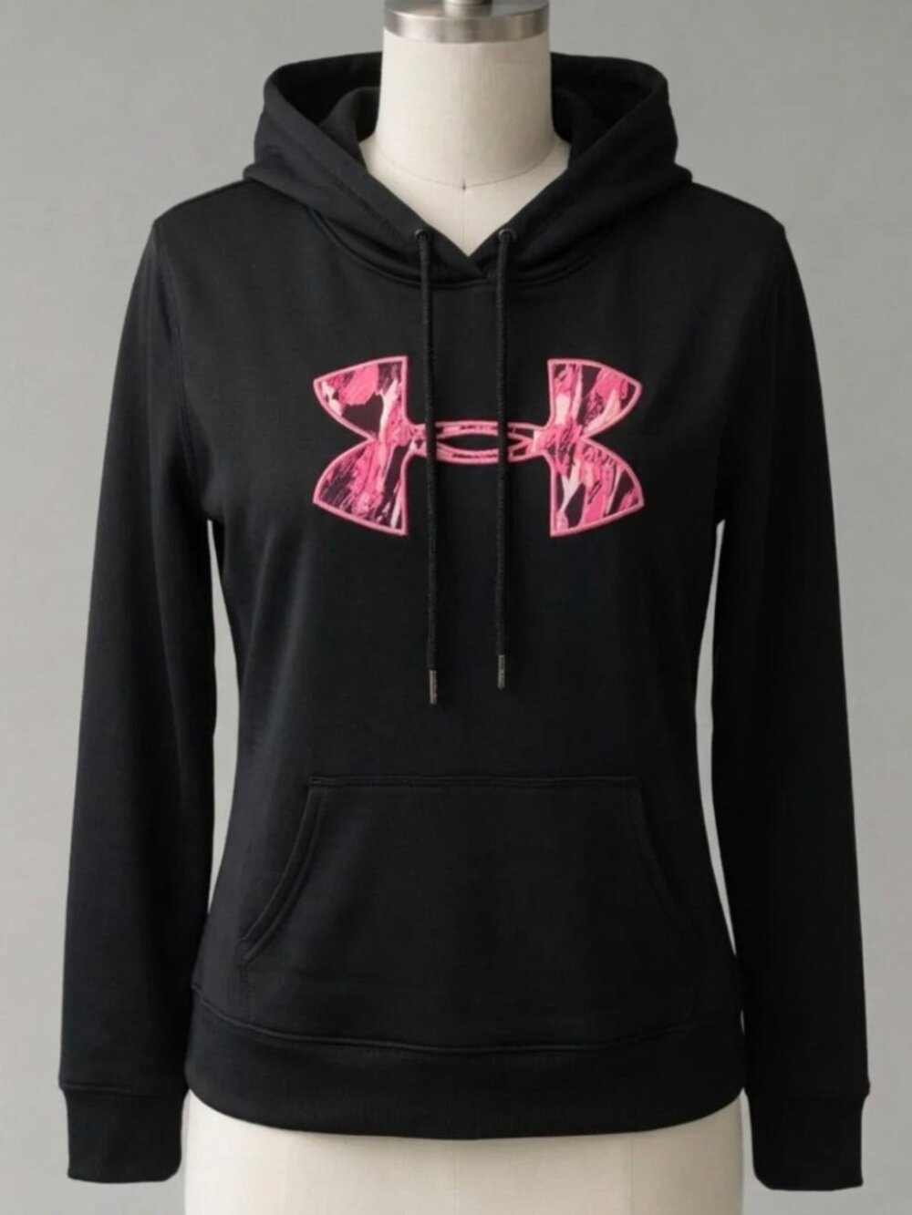 Under Armour | Women's Black Power in Pink Logo Hoodie or Sweatshirt | Size M